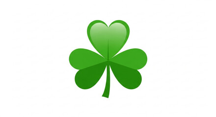 Fototapeta premium Green shamrock, a symbol of irish culture and st patricks day, a lucky charm and emblem