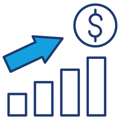 Revenue Blue Icon