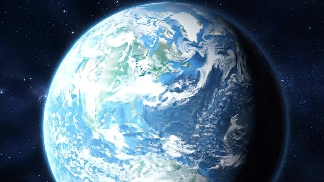 Majestic view of planet Earth from outer space, highlighting continents and oceans.