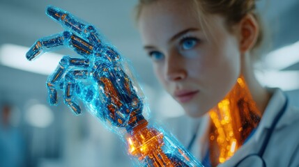 Cybernetic Arm Interface Holographic Technology on Technician Design Project