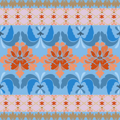 
Geometric Ethnic traditional seamless , Aztec, Tribal, Hmong, Native American Indian, Pattern design for wrap, carpet, decorative illustraion
