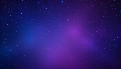 Vast Cosmic Scene of Stars and Nebulae Displaying Purple and Blue Hues in the Night Sky
