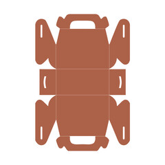 vector design of cardboard packaging for ready-to-eat food