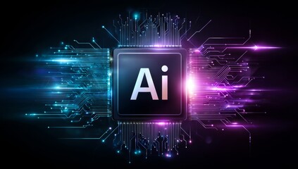 AIチップと未来のテクノロジーのコンセプト