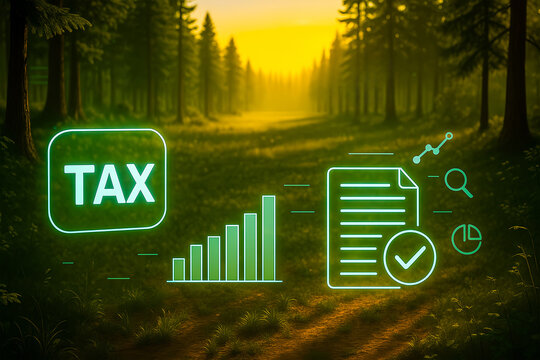Green tax and environmental accounting, finance in nature concept