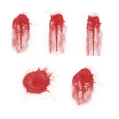 Red fountain isolated transparent background 3d rendering
