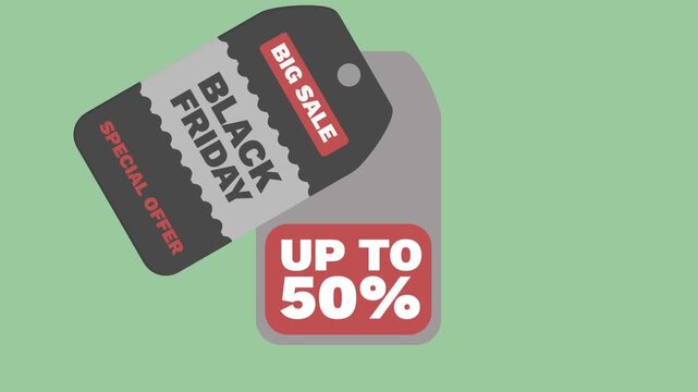 vector sale tag motion graphic chorma key 