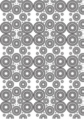 Monochrome Geometric Rings Seamless Texture