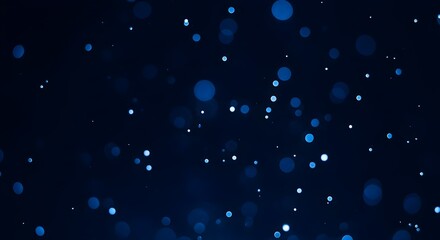 Fototapeta premium Mesmerizing Abstract Background of Blue Bokeh Lights Creating a Dreamy, Shimmering Particle Effect