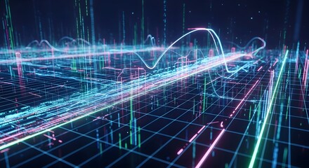 Abstract light stream pattern texture concept for virtual reality technology design