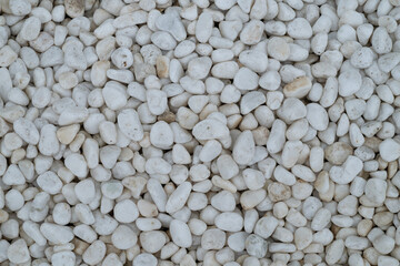 White Pebbles and Gravel Stones Texture Background