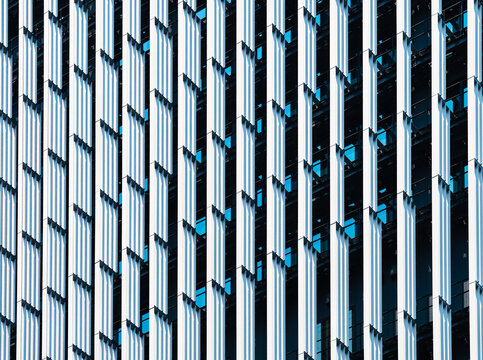 Modern building aluminum fin facade design Architecture details 