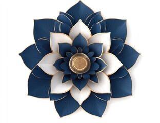 blue flower on white background