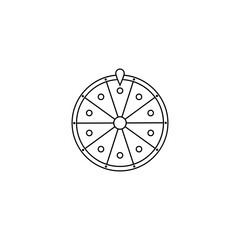 Lottery line icon set, Casino roulette symbol, vector illustration on white background, eps 10