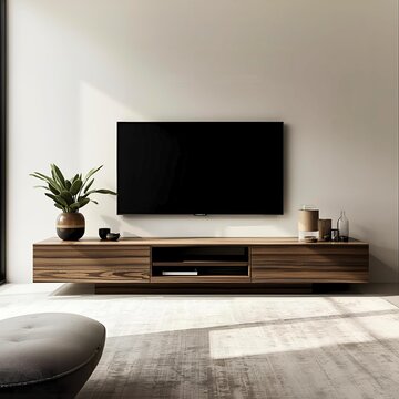 With a simple yet functional design, this TV table combines beauty and utility.