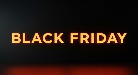 Obraz premium Black friday shopping event sales promotion with bold typography