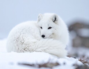 Obraz premium arctic fox in the snow