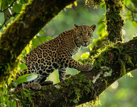leopard in the tree