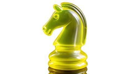 Chess Knight Figurine: An illuminated chess knight figurine, a symbol of strategy and intellect, stands prominently, its form accentuated by a gentle glow.