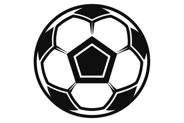 Obraz premium Soccer ball isolated on white background simple illustration