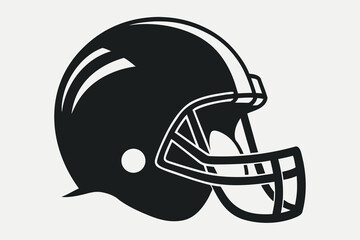 Fototapeta premium Helmet vector illustration of a hard hat for sports protection and safety equipment