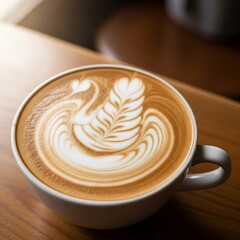 Latte Art Swan - A Beautiful Coffee Creation.