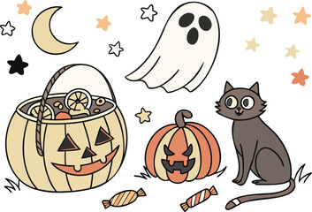 halloween background with pumpkin