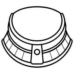 Metallic Collar line art vector