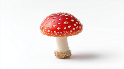 Obraz premium Tiny toadstool isolated on white background