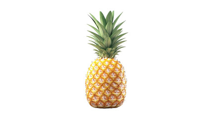 Fototapeta premium Tropical Pineapple Isolated on Neutral Tone Offering Refreshing Visuals for Mockups