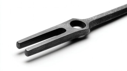 Tuning fork fragment isolated on white background
