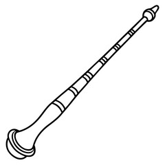 Didgeridoo line art vector