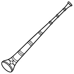 Didgeridoo line art vector