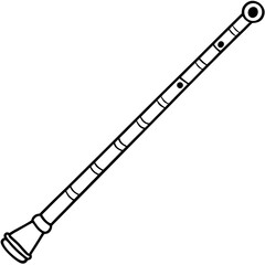 Didgeridoo line art vector
