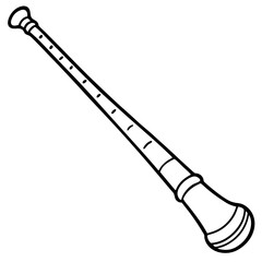 Didgeridoo line art vector