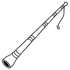 Didgeridoo line art vector