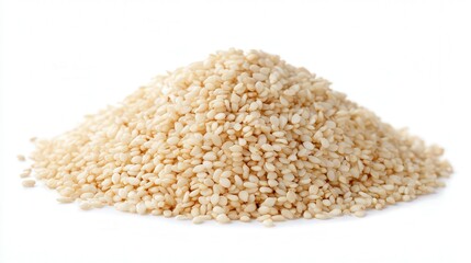 White sesame seed isolated on white background