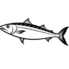 King Mackerel line art vector