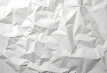 Obraz premium Softly crumpled white paper showcasing intricate textures and patterns in natural light