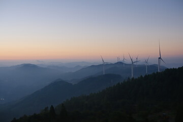 sunset in the mountains