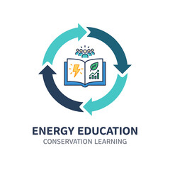 2D flat icon of a book with a lightning bolt, conservation learning in vector