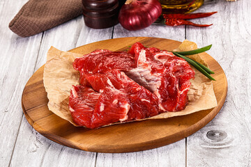 Raw beef meat for cooking
