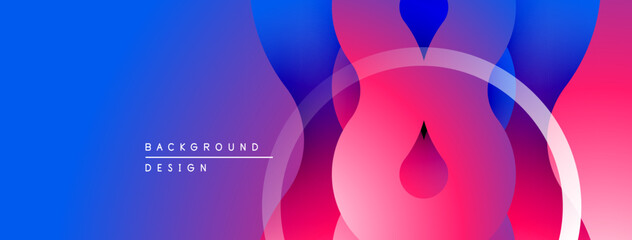 Abstract gradients, flowing shapes, vibrant colors. Modern design, dynamic composition, suitable for backgrounds.