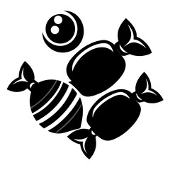 candys vector clean black silhouette design white background