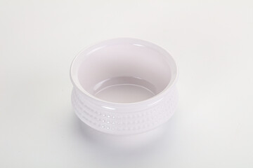 Indian metallic empty clean bowl isolated