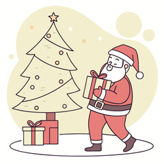 santa claus with presents