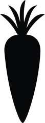 Organic carrot vegetable silhouette. Farm food vector symbol