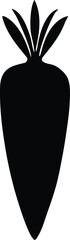 Vector carrot silhouette illustration. Healthy diet and nutrition icon