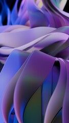 Fototapeta premium Abstract colorful waves in purple and blue design, flowing, modern