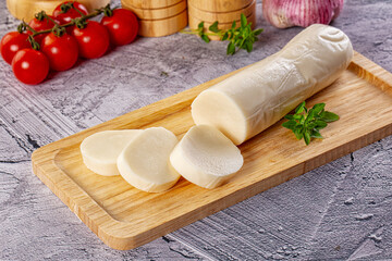 Italian dairy - mozzarella cheese with slices